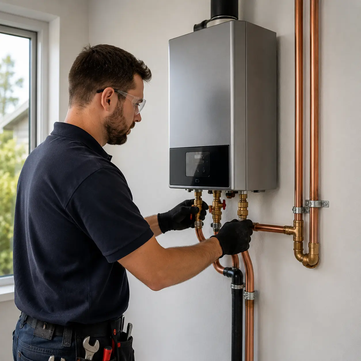 Tankless water heater installation in Keswick